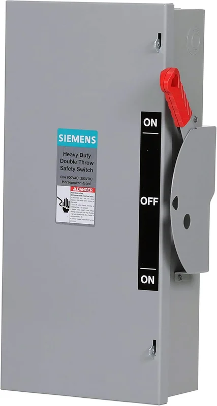 60A 600VAC 250VDC 3 Pole Double Throw Safety Switch DTNF362