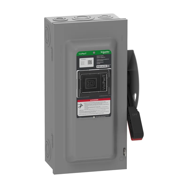 60A 600VAC 600VDC 3 Pole Surface Heavy Duty Safety Switch VHU362N