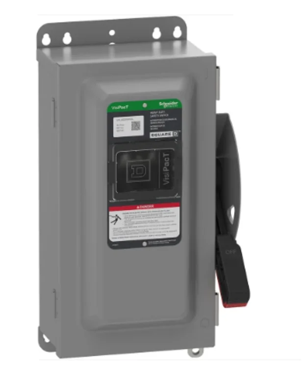 60A 600VDC 3 Pole Gray Heavy Duty Safety Switch HU362AWKVW