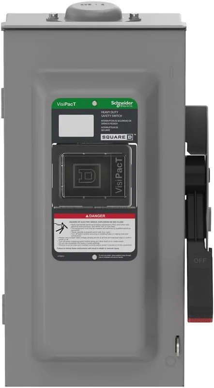 60A 600VDC 3 Pole NEMA 3R Heavy Duty Safety Switch VHU362RB