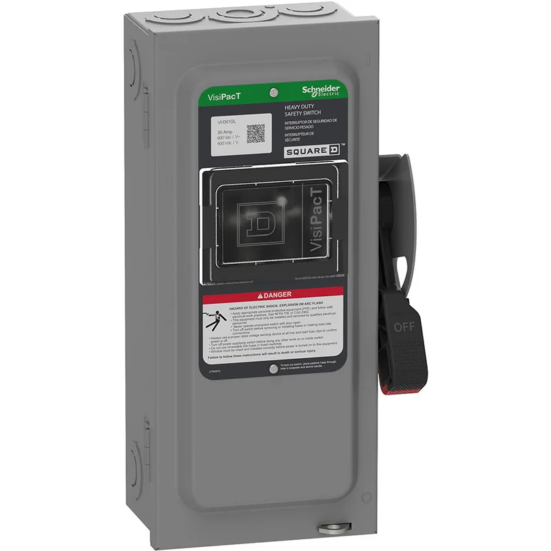 60A 600VDC 3 Pole Surface Heavy Duty Safety Switch VH362SSGL