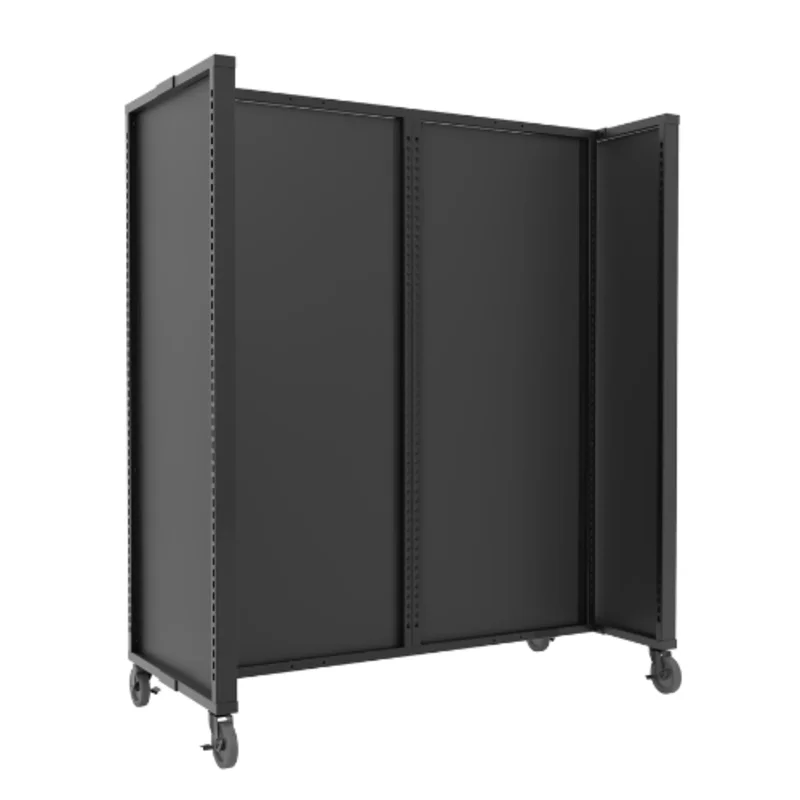 61-1/2 Inch Assembled Height Aspect 48" Wide Gondola Panel Merchandiser Kit 5 Matte Black APWKIT5MAB