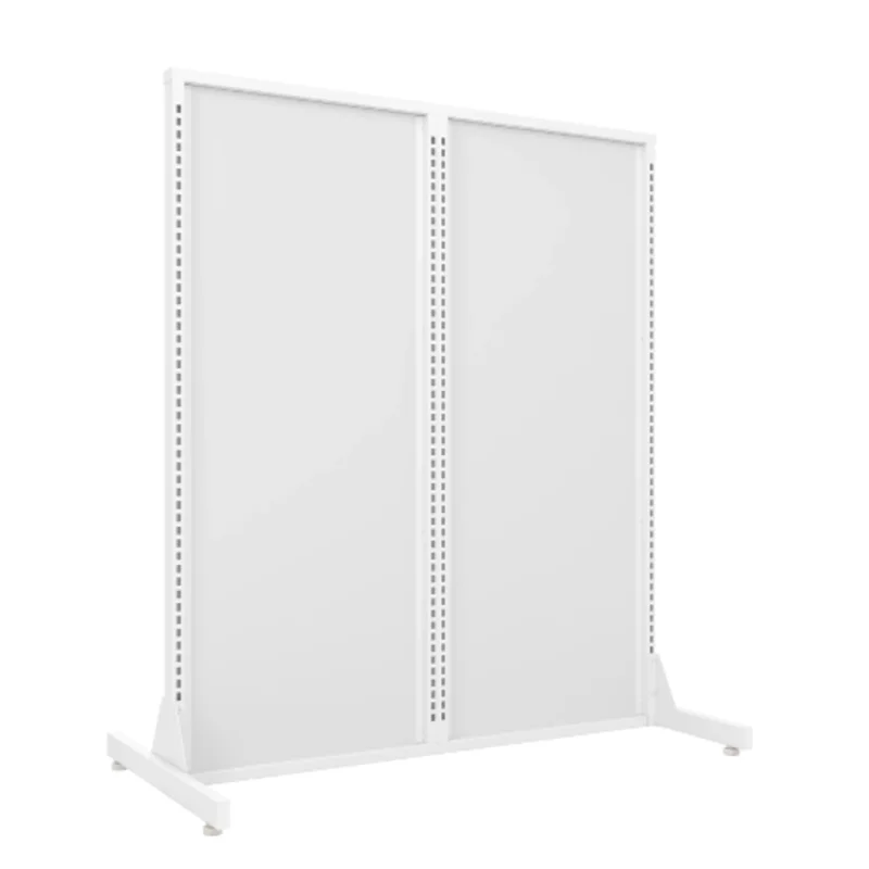 61-1/2 Inch Assembled Height Aspect Double Gondola Panel With T-legs Kit 2 Gloss White APWKIT2W