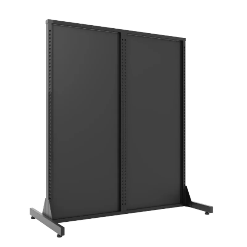 61-1/2 Inch Assembled Height Aspect Double Gondola Panel With T-legs Kit 2 Matte Black APWKIT2MAB