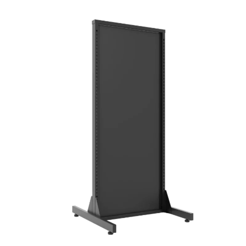 61-1/2 Inch Assembled Height Aspect Single Gondola Panel with T-Legs Matte Black APWKIT1MAB