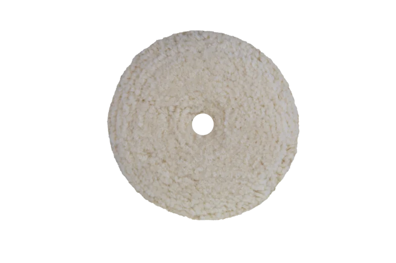 7.5" Bolt-On Standard Single Sided Wool Pad Natural