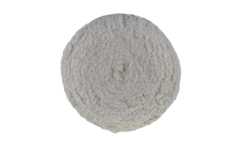 7.5" Standard Single Sided Wool Pad with Center Ring Natural