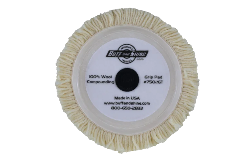7.5 Standard Single Sided Wool Pad with Center Tee Natural