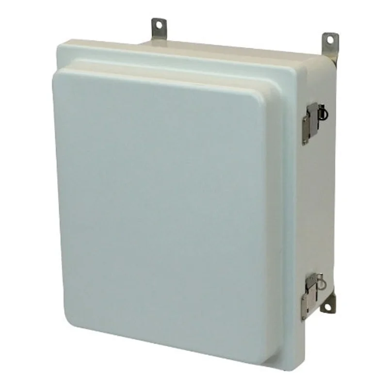 7.75 Inch Depth Stainless Steel Lockable Snap Latch Non Metallic Enclosure AM1206RL