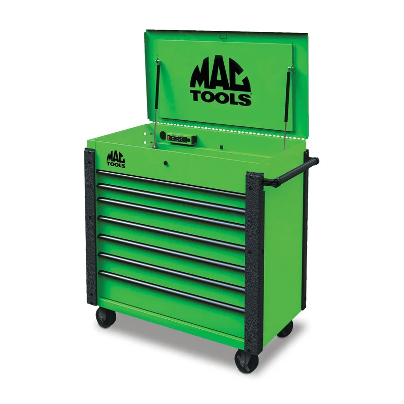 7-Drawer Utility Cart - Lime Green