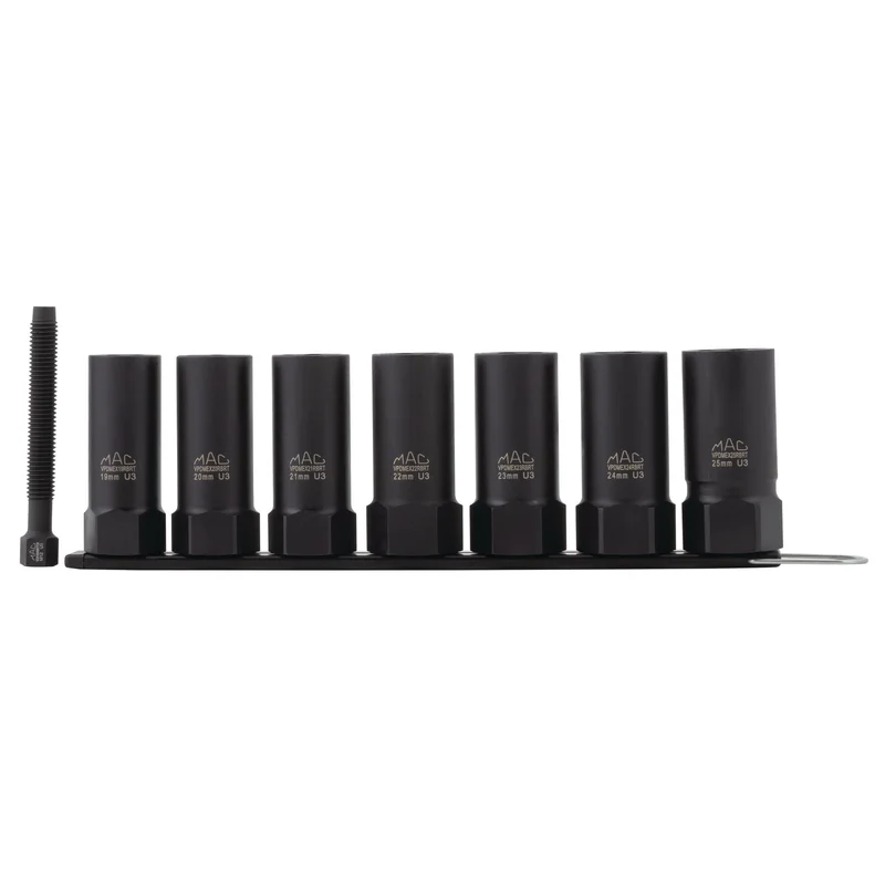 7-PC. 1/2" Drive R.B.R.T Metric Impact Foreign Object Removal (FOR) Deep Extractor Socket Set