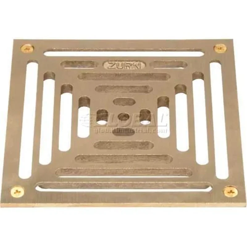 7" x 7" Diameter Square Floor Drain With Screws PB400-7S-GRID-W/SCR