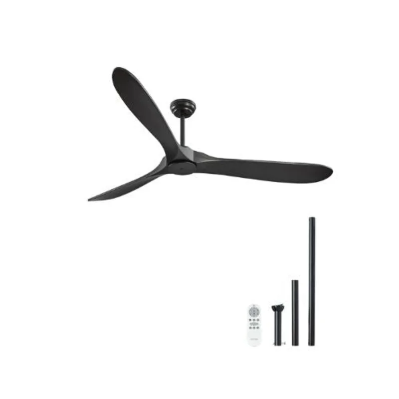 72-Inch Large Modern Exterior Ceiling Fan with Remote for Living Room & Patio