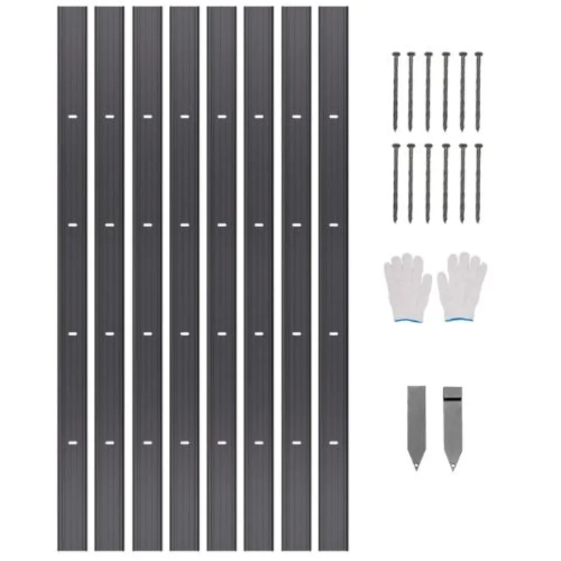 72 Inch Rust-Resistant Bendable for Yard Garden Metal Landscape Edging GE-L72in-8 (Pack of 8)