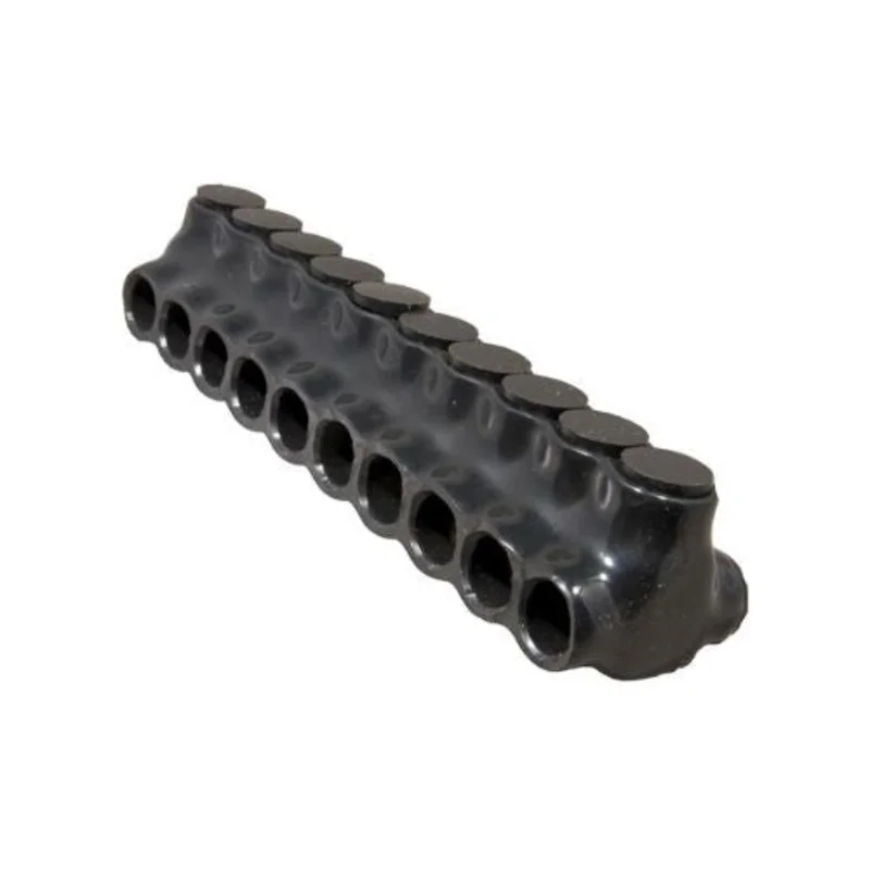 750-250 AWG Insulated 10 Port Heavy Gauge Power Distribution Block Black 97680