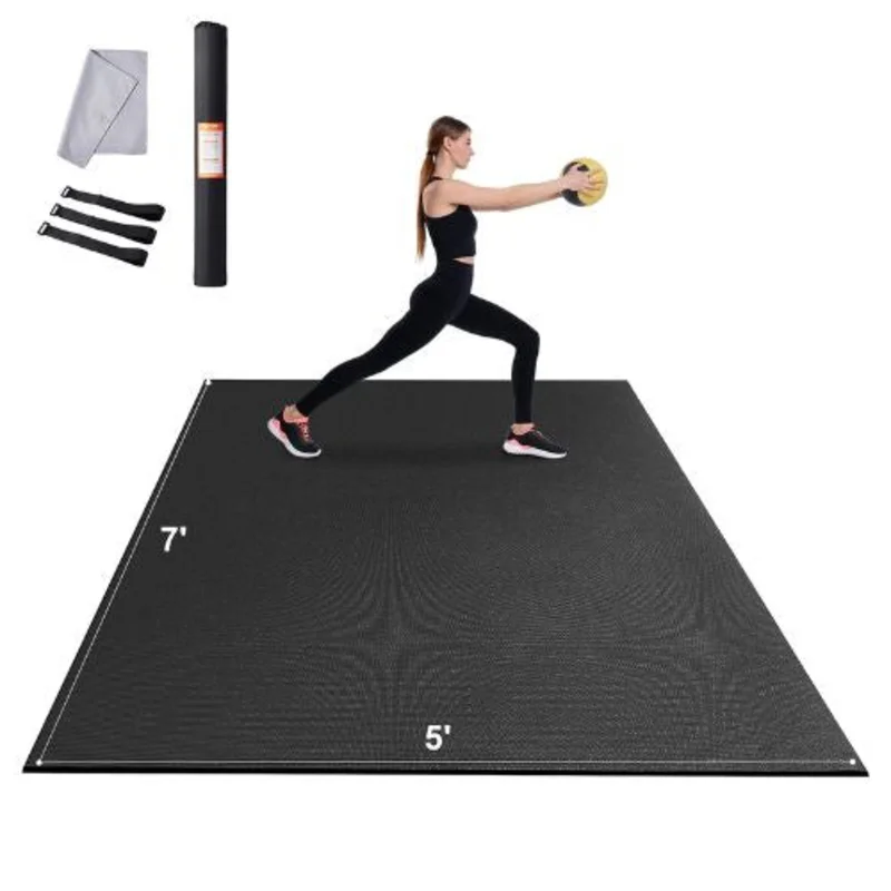 7x5ft Non-Slip High Density Premium Yoga Mat with Carry Bag & Strap  Ideal for Yoga, Pilates & Floor Workouts for Men & Women