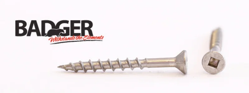 8-8X1-3/4 Badger Square Drive Flat Head Screw
