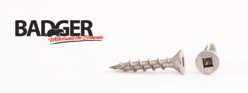 8-8X1 Badger Square Drive Flat Head Screw