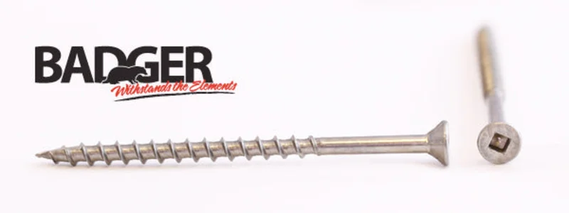 8-8X3 Badger Square Drive Flat Head Screw