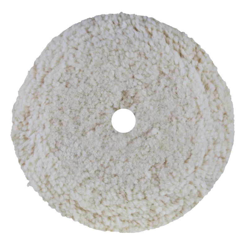 8" Bolt-On Standard Single Sided Wool Pad Natural