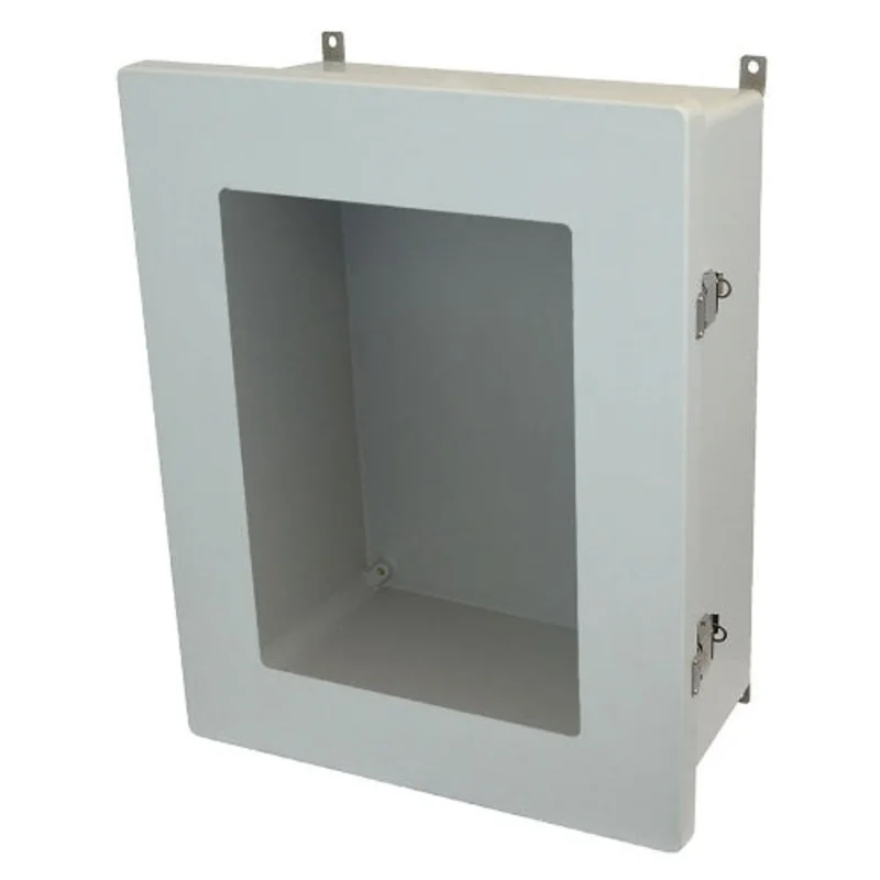 8 Inch Clamp Padlocking ULTRAGUARD Fiberglass Small Window Junction Box AM2068LW