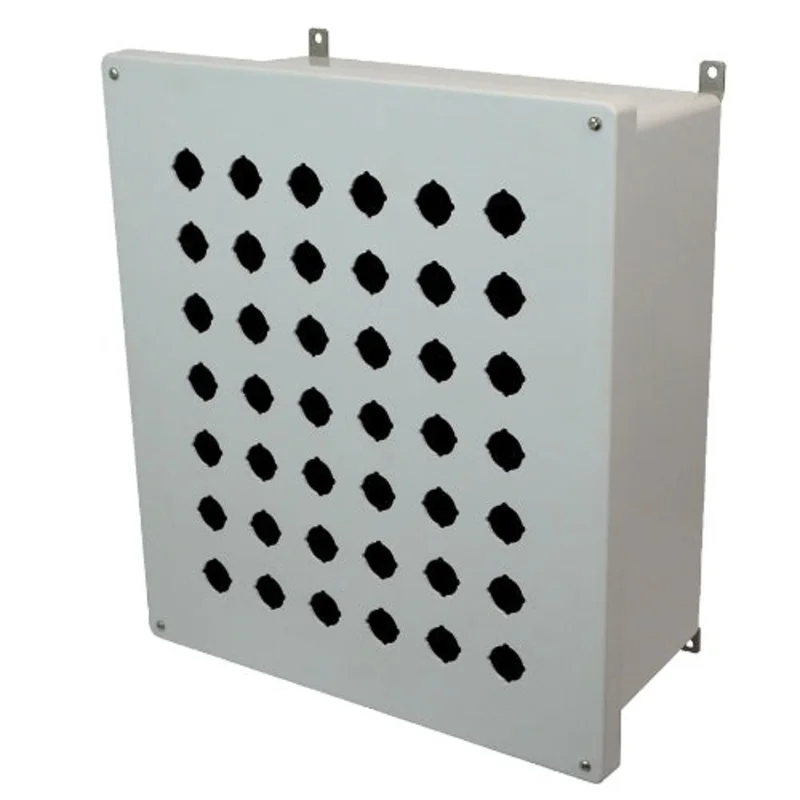 8 Inch Depth AM Series Non Metallic Polyester Push Button Enclosure AM1868P42