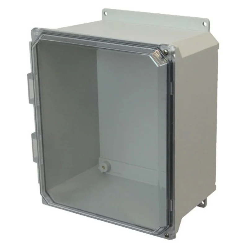 8 Inch Depth Window Fiberglass Enclosure with Clear Covers AMU1648CCHF