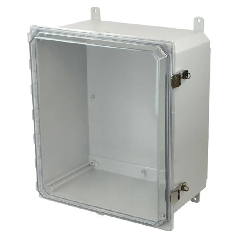 8 Inch Depth Window JIC Size Polycarbonate Enclosure with Clear Covers AMP1648CCL
