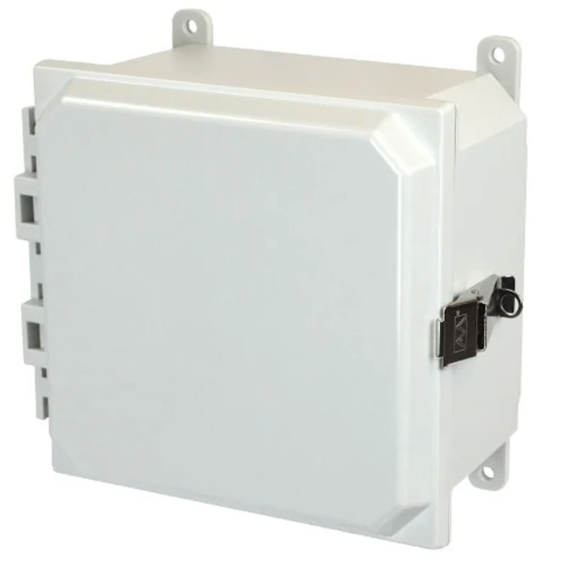 8 Inch Height Polycarbonate Solid Wall Mount Non Metallic Enclosure AMP884L