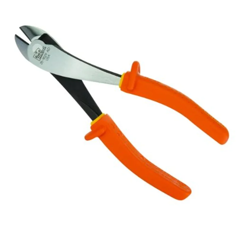 8 Inch High Leverage Angle Head Diagonal Cutting Plier Standard Cut 35-9029