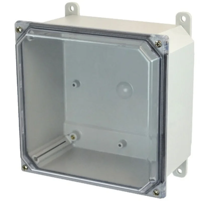 8 Inch Width Grey Screw Wall Mount Polycarbonate Enclosure AMP884CC
