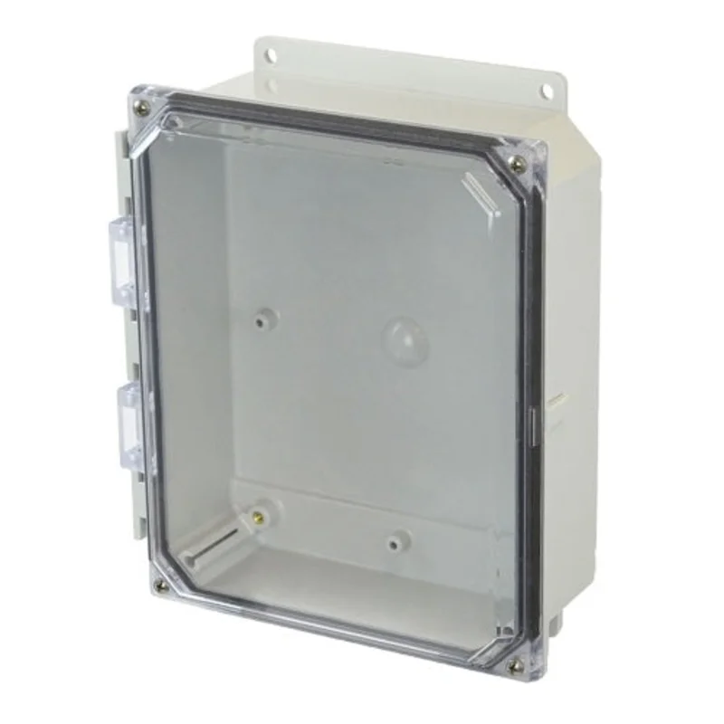 8 Inch Width Polycarbonate Enclosure with Clear Covers AMP1082CCF