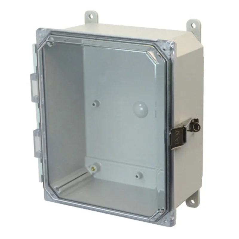 8 Inch Width Polycarbonate Enclosure with Clear Covers AMP1084CCL