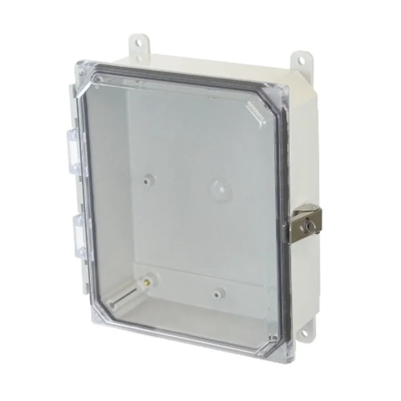 8 Inch Width Snap Window JIC Size Polycarbonate Enclosure with Clear Covers AMP1082CCL