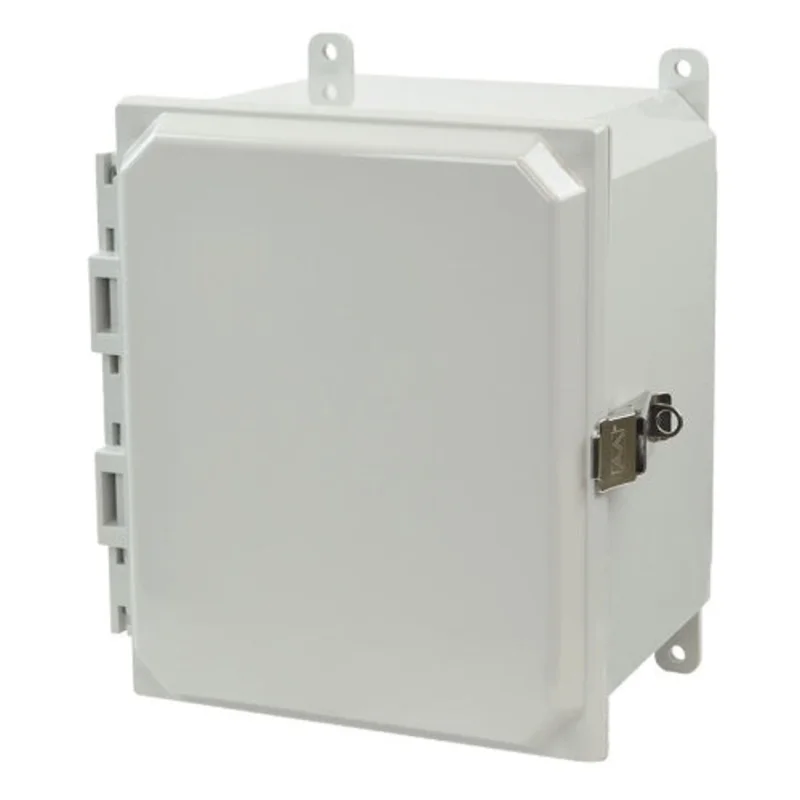 8 Inch Width Stainless Steel Lockable Polycarbonate Enclosure AMP1086L