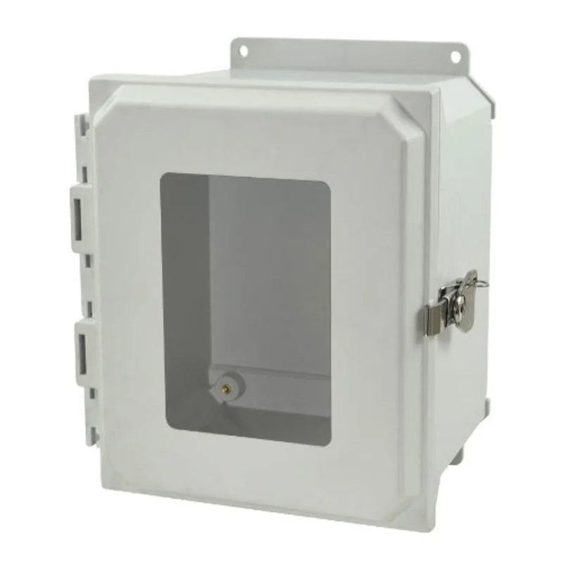 8 Inch Width Twist ULTRALINE AMU Series JIC Size Fiberglass Enclosure with Windows AMU1086TWF