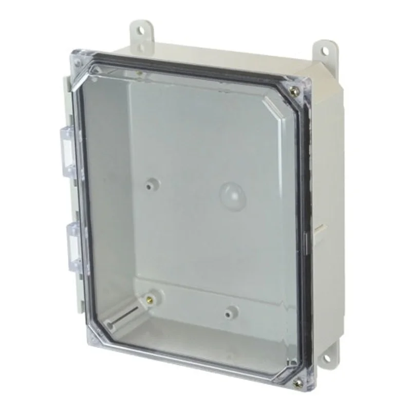 8 Inch Width Window JIC Size Polycarbonate Enclosure with Clear Covers AMP1082CCH
