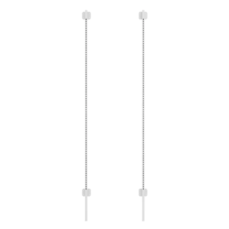 8 Length Aspect Surface Mount Slotted Wall Standards Set Of 2 Matte Gloss White APORVW