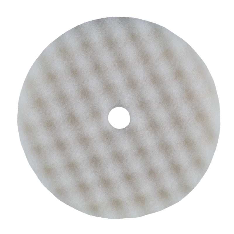8" Mini Convoluted Face Foam Pad Flat Back White