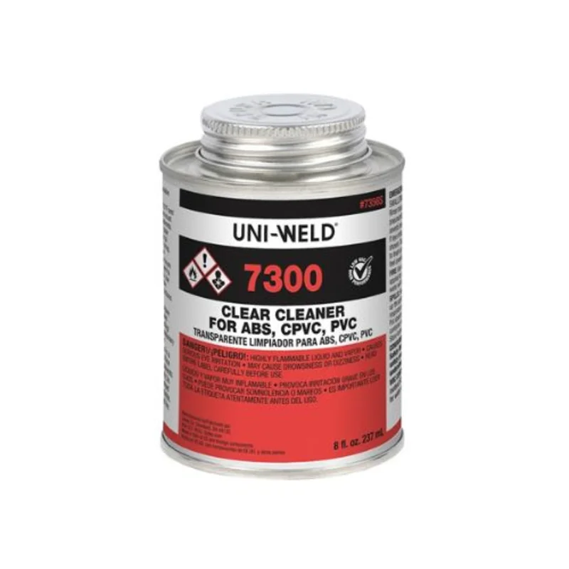 8 oz Clear Solvent Cleaner for PVC Joints Clear G7356S