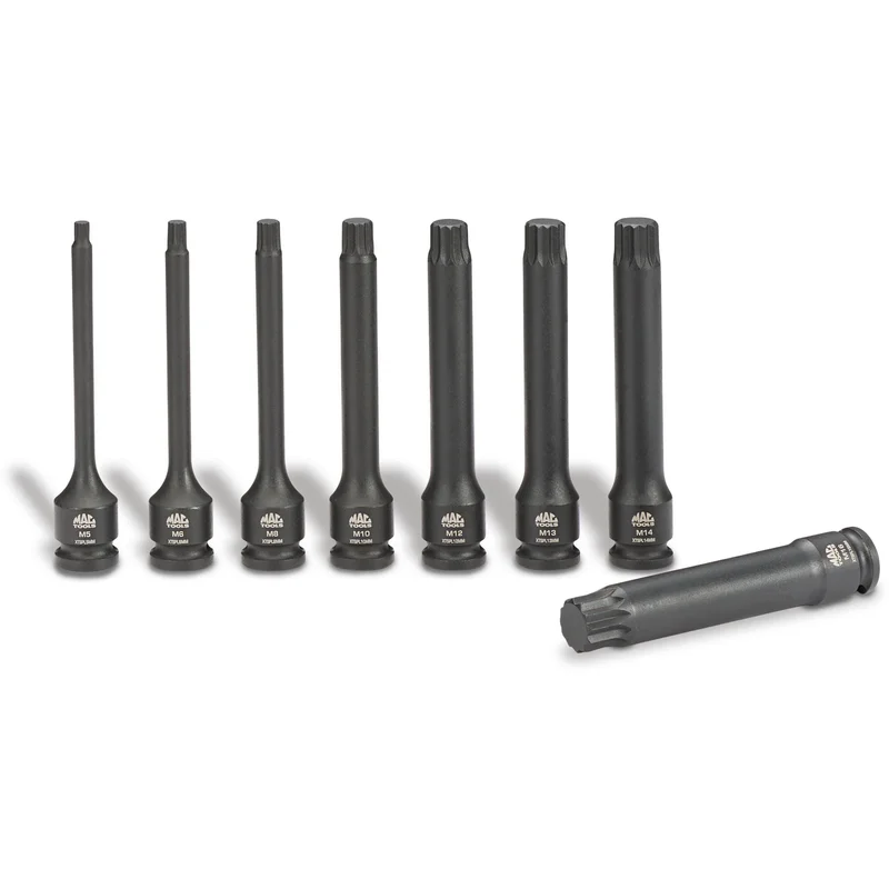 8-PC. Long Impact Triple Square Driver Set