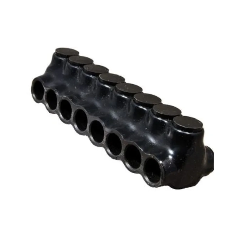 8 Port Dual Entry Insulated Power Distribution Connector Black 97658