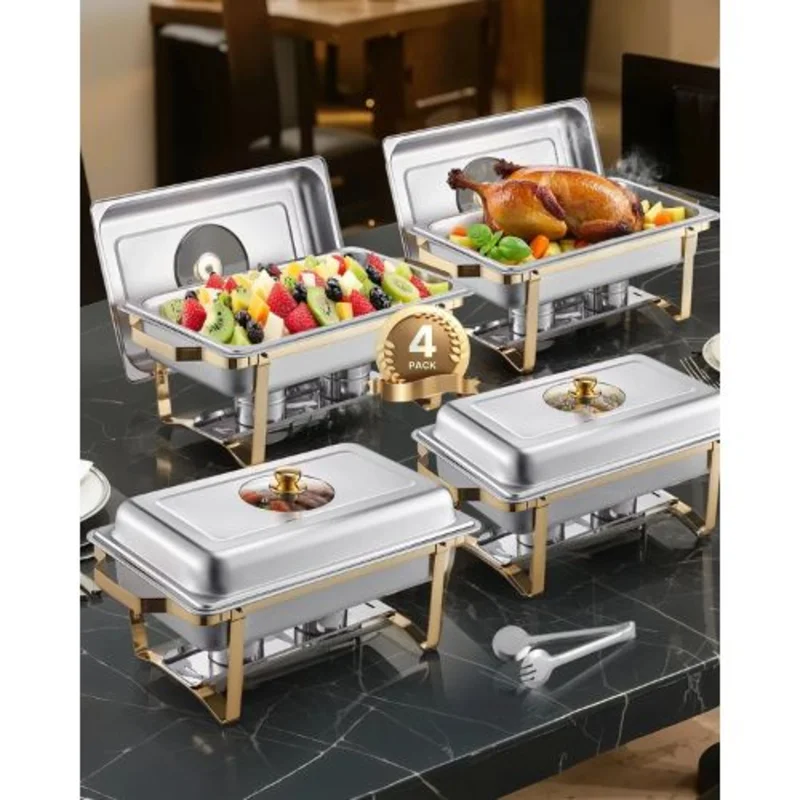 8-Qt Deep Commercial Table Pan For Catering Storage Food HZ-433B (Pack of 4)