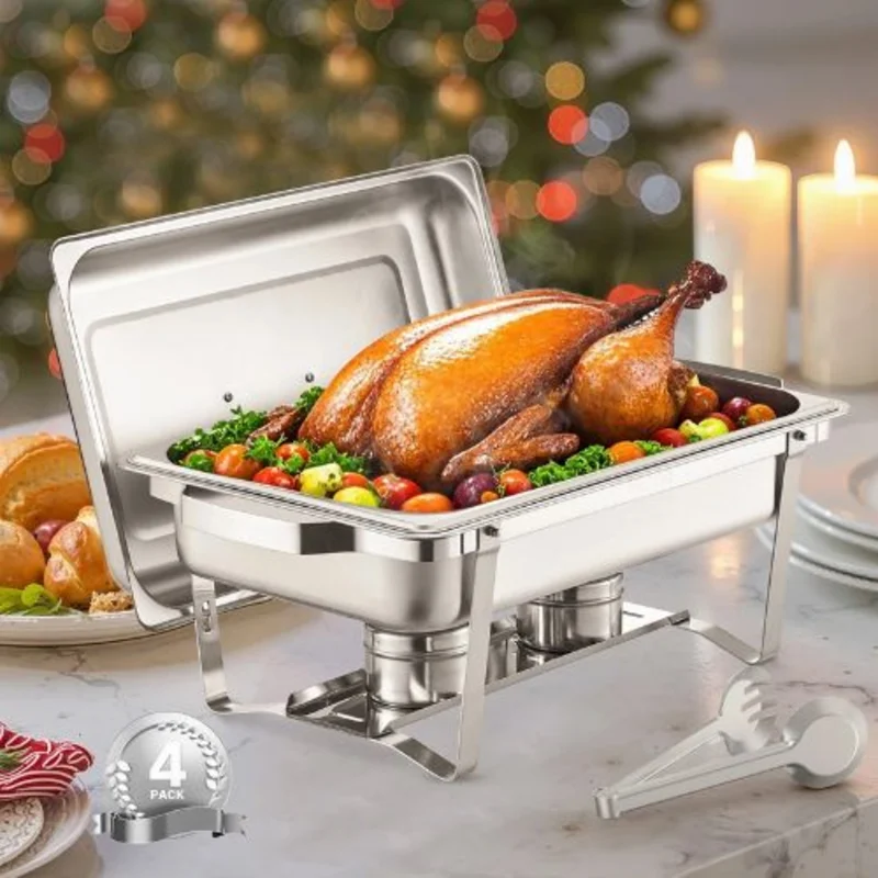8-Qt Deep Commercial Table Pan For Catering Storage Food HZ8-4 (Pack of 4)
