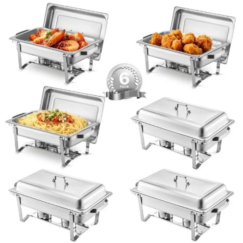 8-Qt Deep Table Pan For Catering Storage Food HZ-433 (Pack of 6)