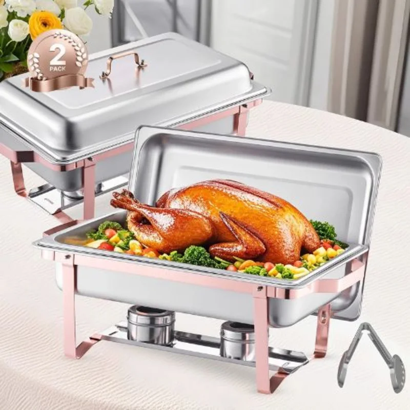 8-Qt Deep Table Pan For Catering Storage Food HZ433-2(Pack of 2)