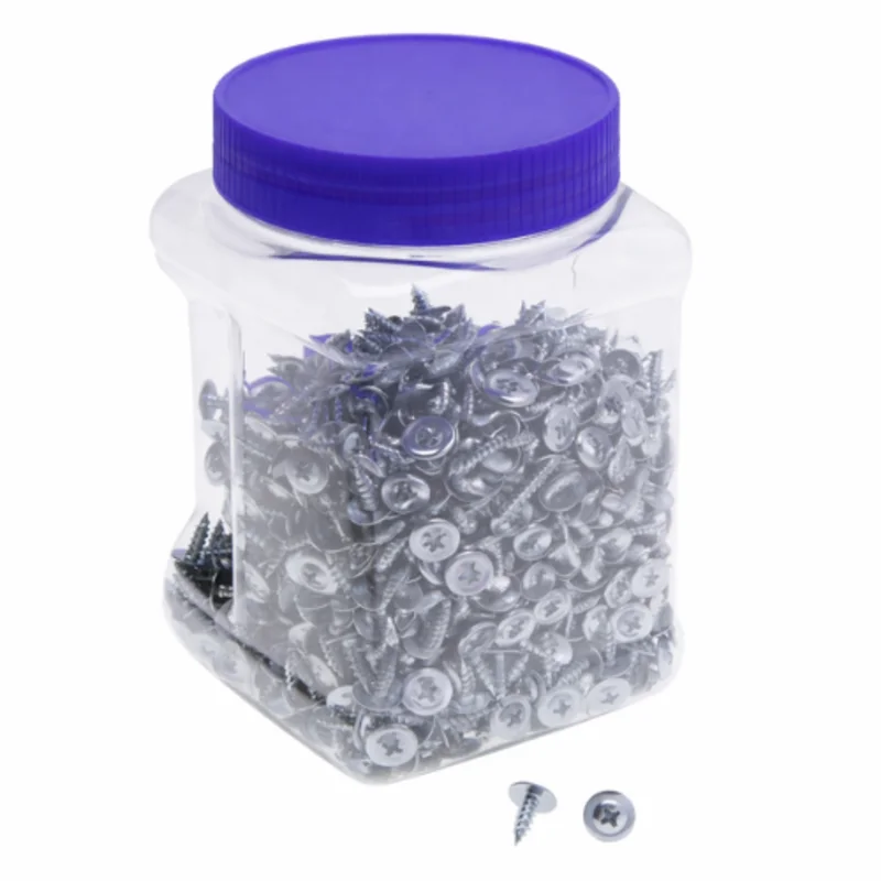 8 X 1/2 Inch Phillips Wafer Head Drywall Screw Fine Thread Sharp Point Zinc WDW1M