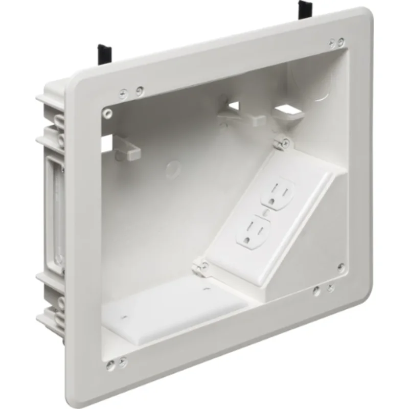 8 x 10 Non Metallic Voltage Recessed Combination Box Kit for Flat Screen Mounting TVBU810