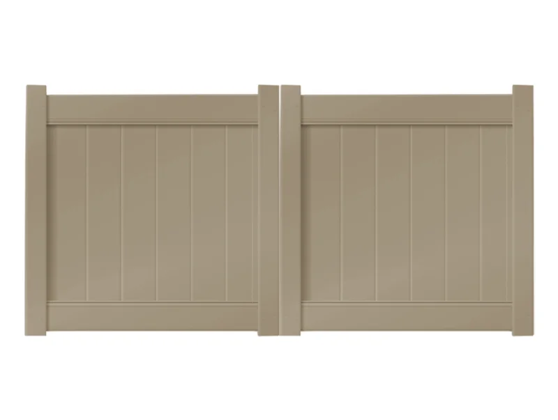 8 x 4 Khaki Double Drive Vinyl Gate