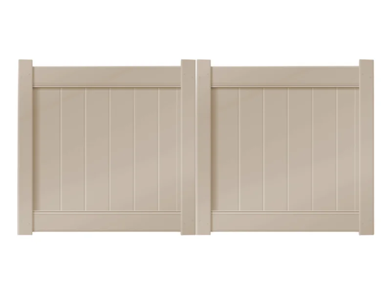 8 x 4 Sandstone Double Drive Vinyl Gate